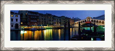 Framed Grand Canal and Rialto Bridge Venice Italy Print