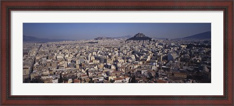 Framed View Of Licabetus Hill and City, Athens, Greece Print