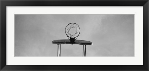Framed Low angle view of a basketball hoop Print