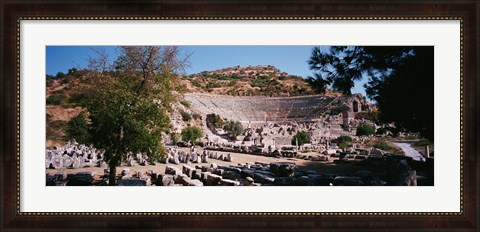 Framed Turkey, Ephesus, main theater ruins Print