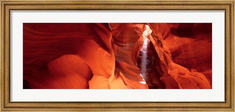 Framed Shaft of sunlight in a canyon, Antelope Canyon, Arizona, USA Print