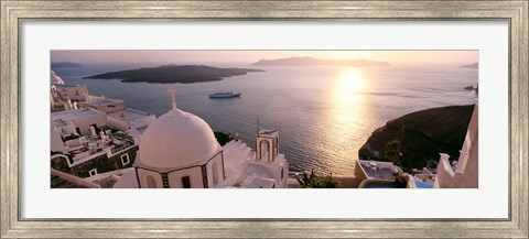 Framed View of Santorini, Greece Print