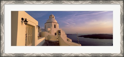 Framed Buildings at the waterfront, Santorini, Cyclades Islands, Greece Print