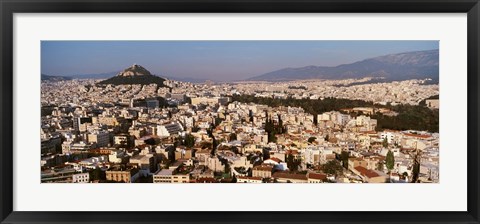 Framed Aerial View of Athens, Greece Print