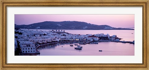 Framed Buildings in a city, Mykonos, Cyclades Islands, Greece Print