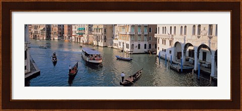 Framed Gondolas on the Water, Venice, Italy Print