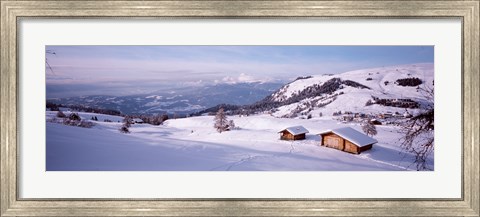 Framed Italy, Italian Alps, High angle view of snowcovered mountains Print