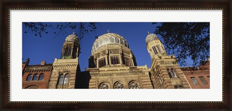 Framed Low Angle View Of Jewish Synagogue, Berlin, Germany Print