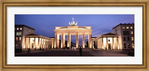 Framed Brandenburg Gate at dusk, Berlin, Germany Print