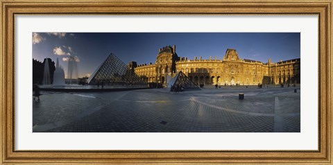 Framed Facade Of A Museum, Musee Du Louvre, Paris, France Print