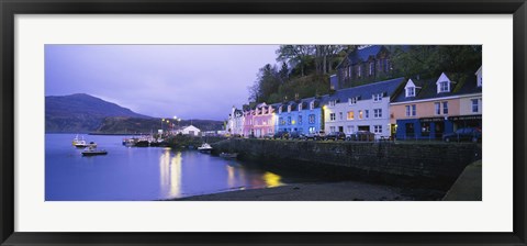 Framed Buildings On The Waterfront, Portree, Isle Of Skye, Scotland, United Kingdom Print