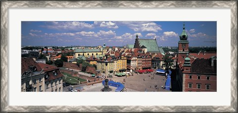 Framed High angle view of a market square, Warsaw, Silesia, Poland Print