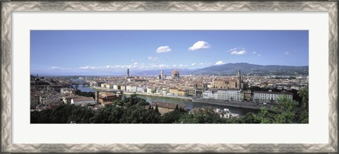 Framed High angle view of a city, Florence, Tuscany, Italy Print