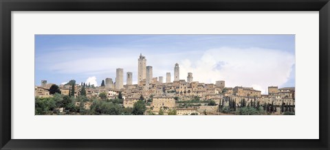 Framed Buildings in a City, San Gimignano, Tuscany, Italy Print