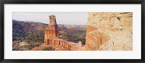 Framed High Angle View Of A Rock Formation, Palo Duro Canyon State Park, Texas, USA Print