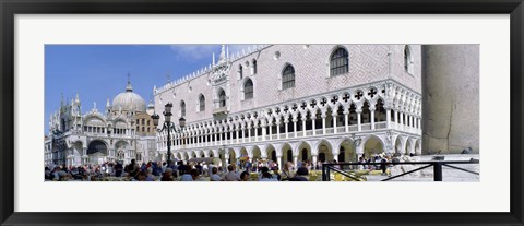 Framed Tourist Outside A Cathedral, St. Mark&#39;s Cathedral, St. Mark&#39;s Square, Venice, Italy Print