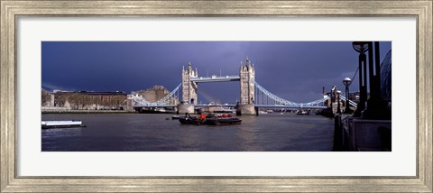 Framed Bridge Over A River, Tower Bridge, London, England, United Kingdom Print