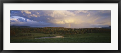 Framed Clouds over a landscape, Eden, Vermont, New England, USA Print