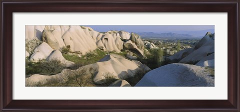 Framed Rock formations on a hill, Turkey Print