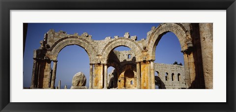 Framed Old ruins of a church, St. Simeon Church, Aleppo, Syria Print
