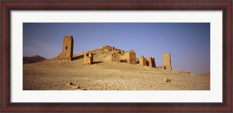 Framed Ancient tombs on a landscape, Palmyra, Syria Print