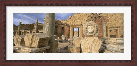 Framed Old ruins, Leptis Magna, Libya Print