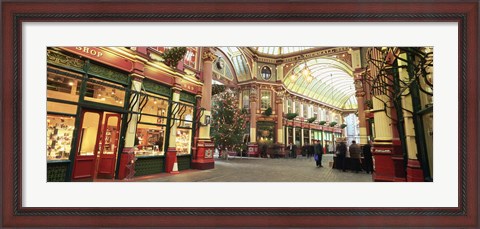 Framed Interiors of a market, Leadenhall Market, London, England Print