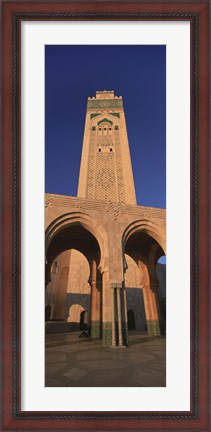 Framed Low angle view of the tower of a mosque, Hassan II Mosque, Casablanca, Morocco Print