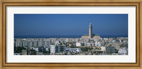 Framed High angle view of a city, Casablanca, Morocco Print