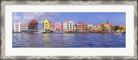 Framed Buildings at the waterfront, Willemstad, Curacao, Netherlands Antilles Print