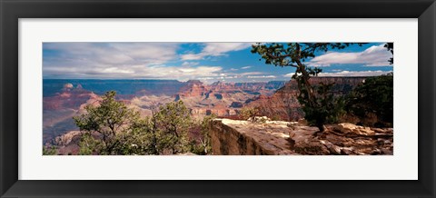 Framed Rock formations in a national park, Mather Point, Grand Canyon National Park, Arizona, USA Print