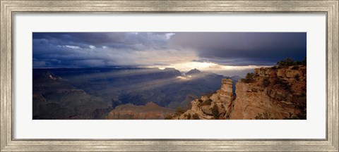 Framed Rock formations in a national park, Yaki Point, Grand Canyon National Park, Arizona Print