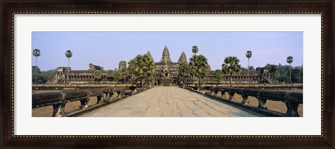 Framed Path leading towards an old temple, Angkor Wat, Siem Reap, Cambodia Print