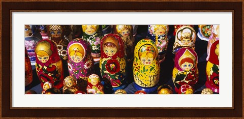 Framed Close-up of Russian nesting dolls, Bulgaria Print