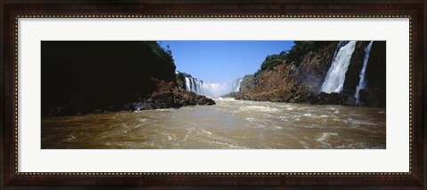 Framed Waterfall in a forest, Iguacu Falls, Argentina Print