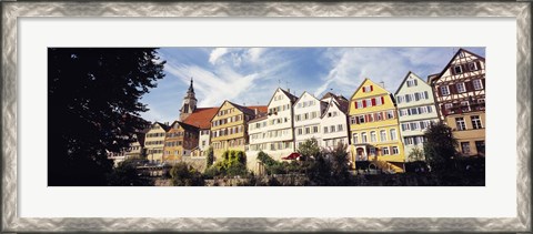 Framed Low angle view of row houses in a town, Tuebingen, Baden-Wurttembery, Germany Print
