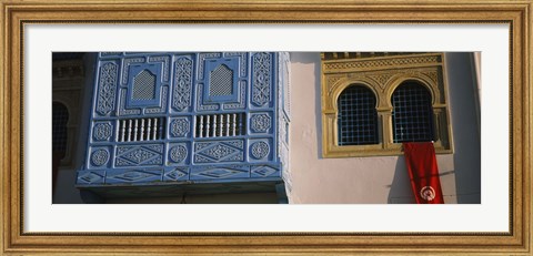 Framed Low angle view of a window of a building, Medina, Kairwan, Tunisia Print