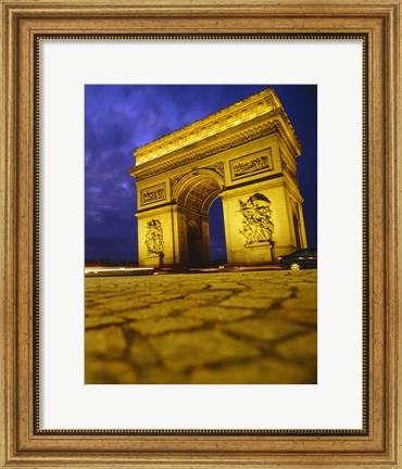 Framed Low angle view of a triumphal arch, Arc De Triomphe, Paris, France Print