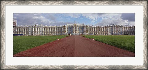 Framed Dirt road leading to a palace, Catherine Palace, Pushkin, St. Petersburg, Russia Print