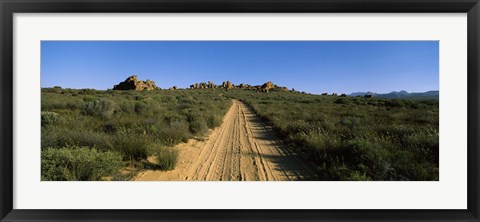 Framed Dirt road passing through a landscape, Kouebokkeveld, Western Cape Province, South Africa Print