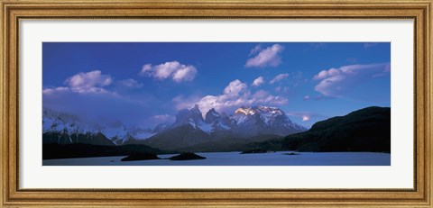 Framed Cloud over mountains, Towers of Paine, Torres del Paine National Park, Patagonia, Chile Print