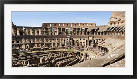 Framed Interiors of an amphitheater, Coliseum, Rome, Lazio, Italy Print