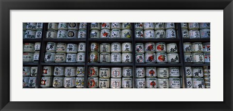 Framed Sake, Tsurugaoka Hachiman Shrine, Kamakura, Kanagawa Prefecture, Kanto Region, Japan Print