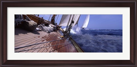 Framed Sailboats in the sea, Antigua, Antigua and Barbuda Print
