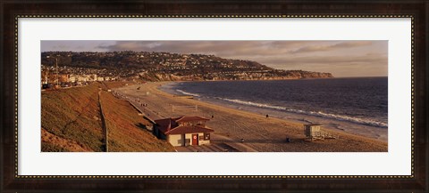 Framed High angle view of a coastline, Redondo Beach, Los Angeles County, California, USA Print