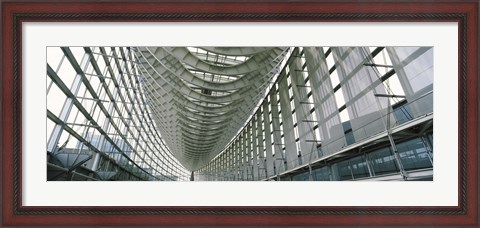 Framed Interiors of a forum, Tokyo International Forum, Marunouchi, Chiyoda, Ginza, Tokyo Prefecture, Honshu, Japan Print