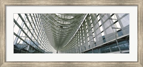 Framed Interiors of a forum, Tokyo International Forum, Marunouchi, Chiyoda, Ginza, Tokyo Prefecture, Honshu, Japan Print
