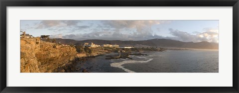 Framed Old whaling station with a town in the background, Hermanus, Western Cape Province, South Africa Print