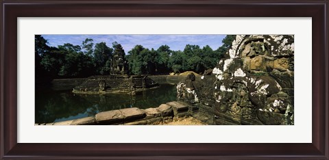 Framed Statues in a temple, Neak Pean, Angkor, Cambodia Print