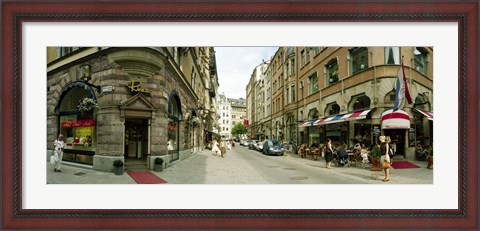 Framed Buildings in a city, Biblioteksgatan and Master Samuelsgatan streets, Stockholm, Sweden Print